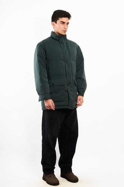 2000 Vintage Yve Saint Laurent Forest Green Down Puffer Coat (M/L)
