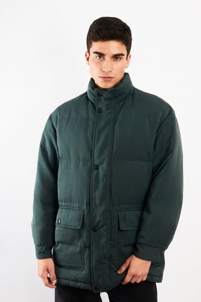 2000 Vintage Yve Saint Laurent Forest Green Down Puffer Coat (M/L)