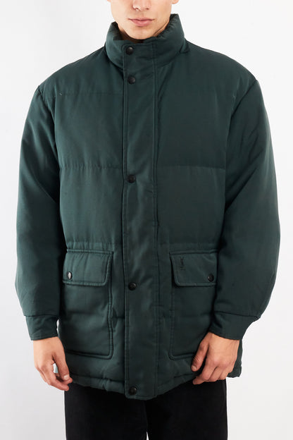 2000 Vintage Yve Saint Laurent Forest Green Down Puffer Coat (M/L)