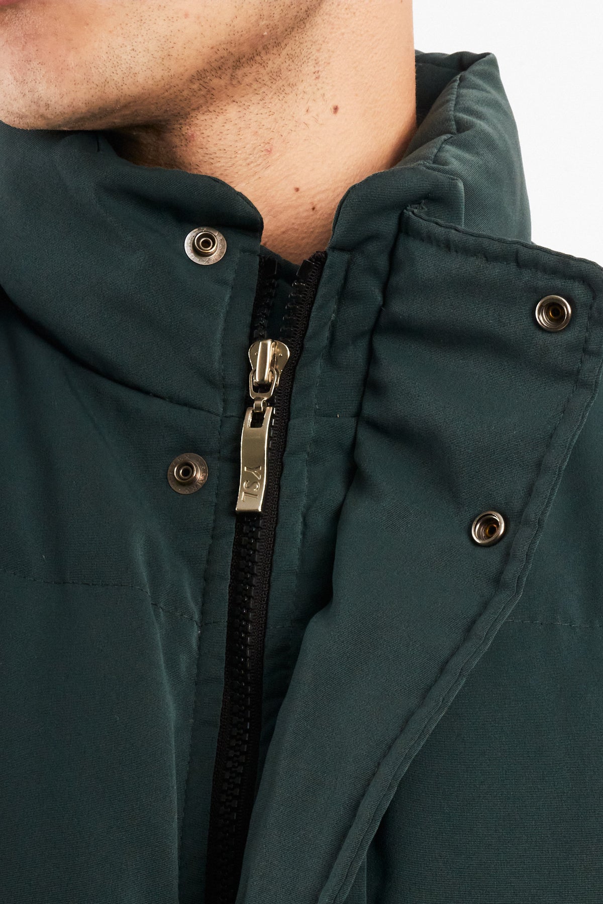 2000 Vintage Yve Saint Laurent Forest Green Down Puffer Coat (M/L)