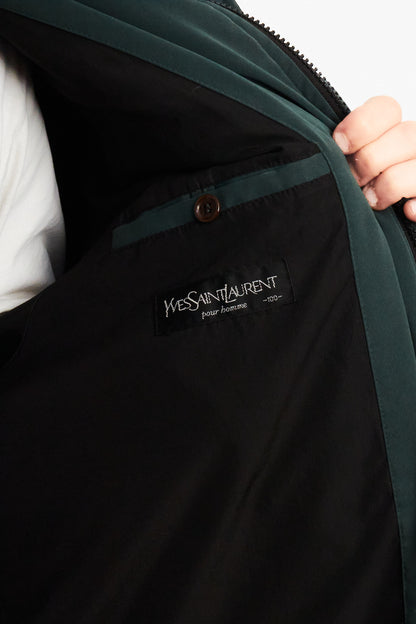 2000 Vintage Yve Saint Laurent Forest Green Down Puffer Coat (M/L)