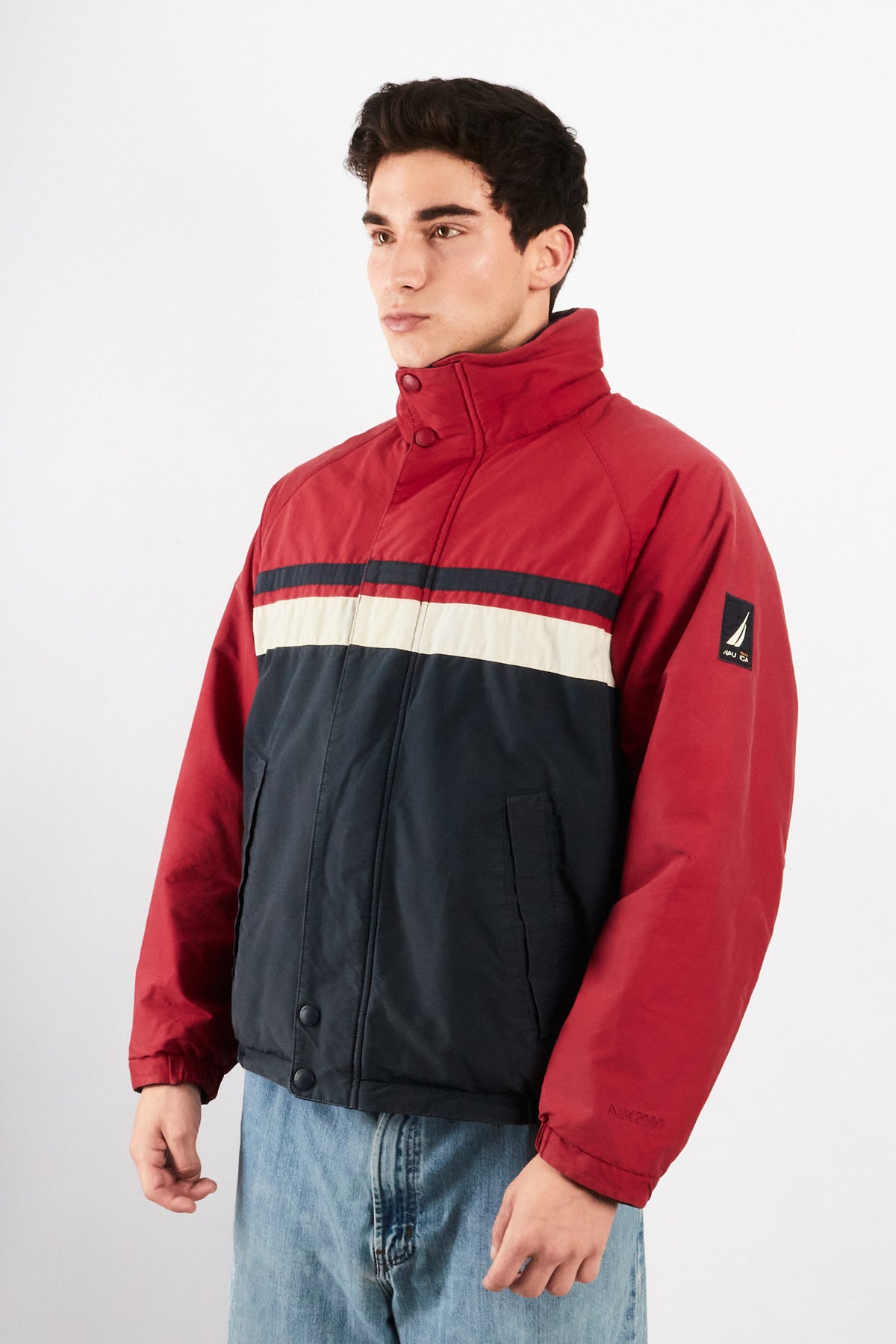 2000 Vintage Nautica Colorblock /Polar Jacket (M)