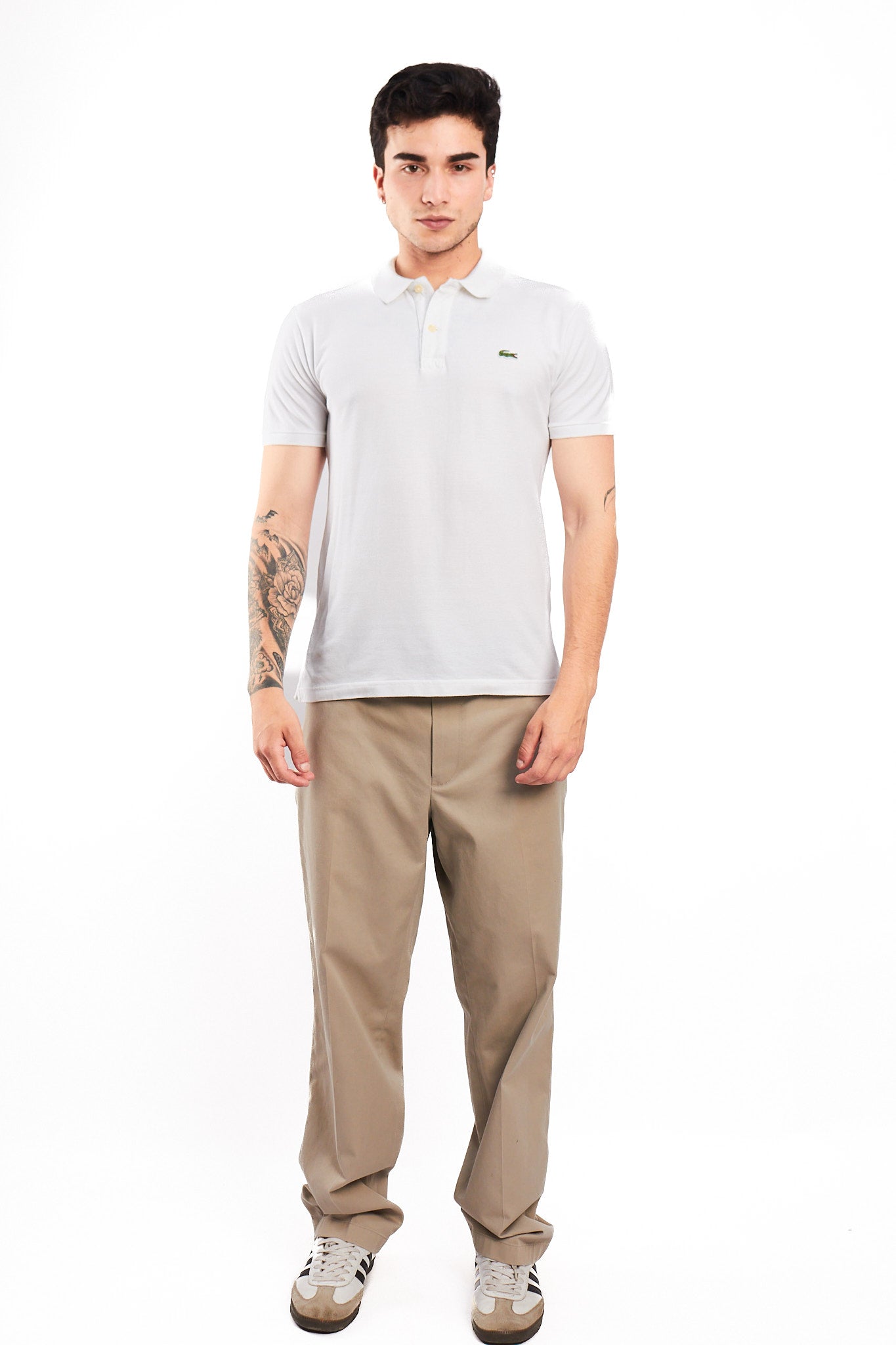 2000 Lacoste White Polo Shirt (M)