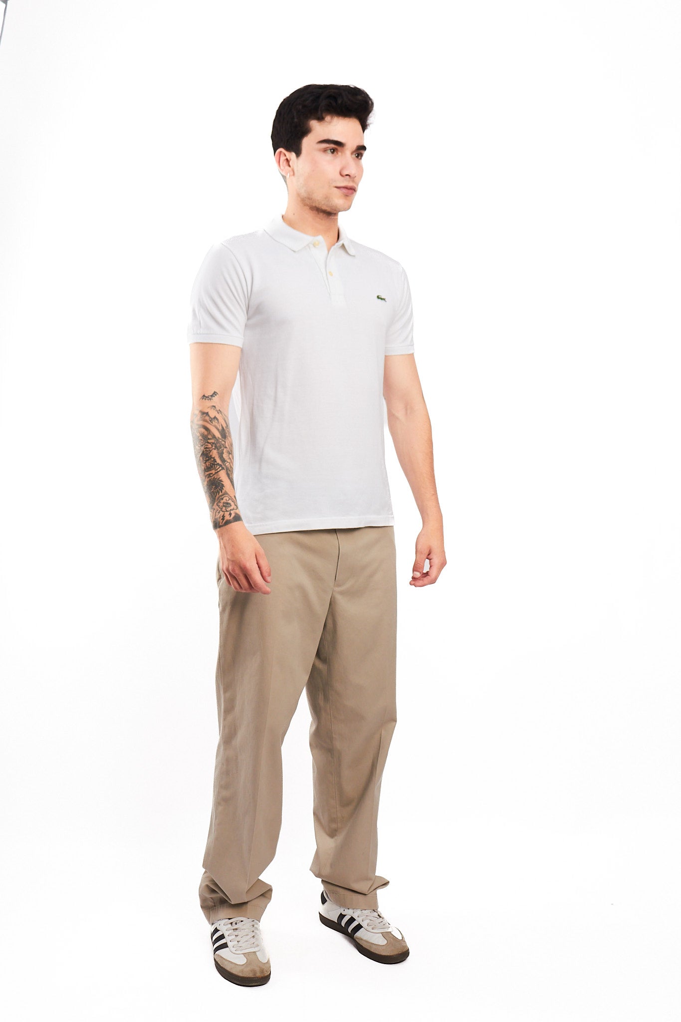 2000 Lacoste White Polo Shirt (M)