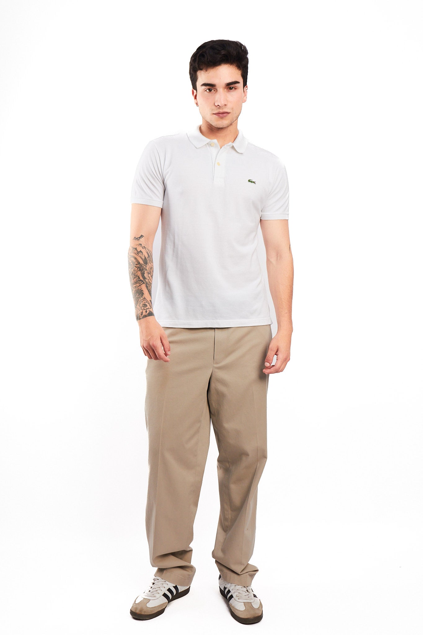 2000 Lacoste White Polo Shirt (M)