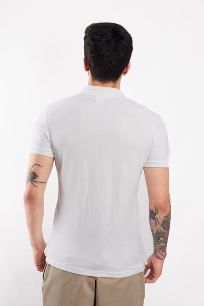 2000 Lacoste White Polo Shirt (M)