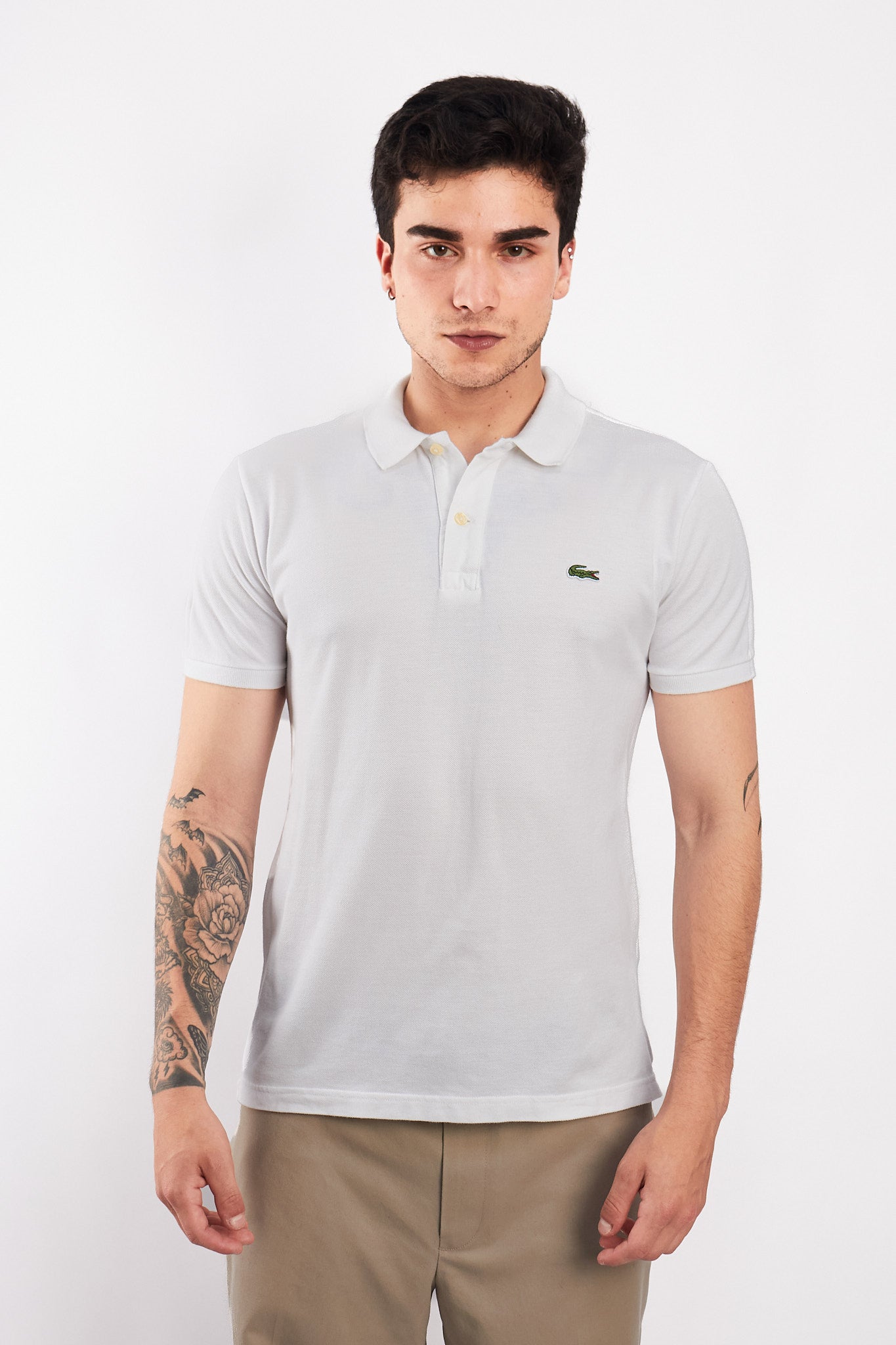 2000 Lacoste White Polo Shirt (M)