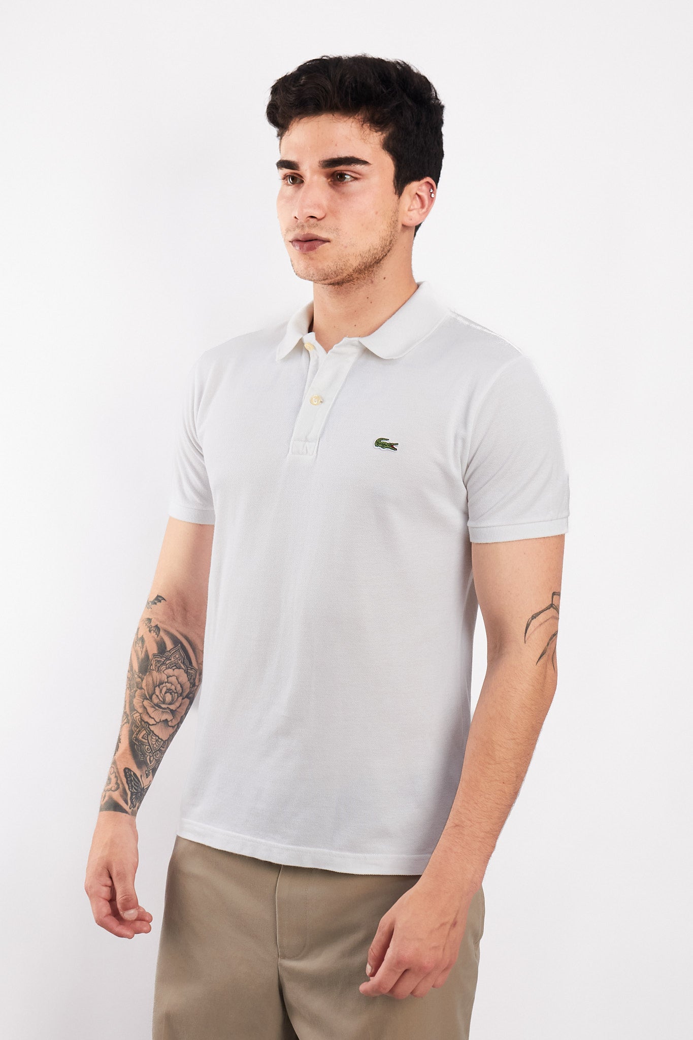 2000 Lacoste White Polo Shirt (M)