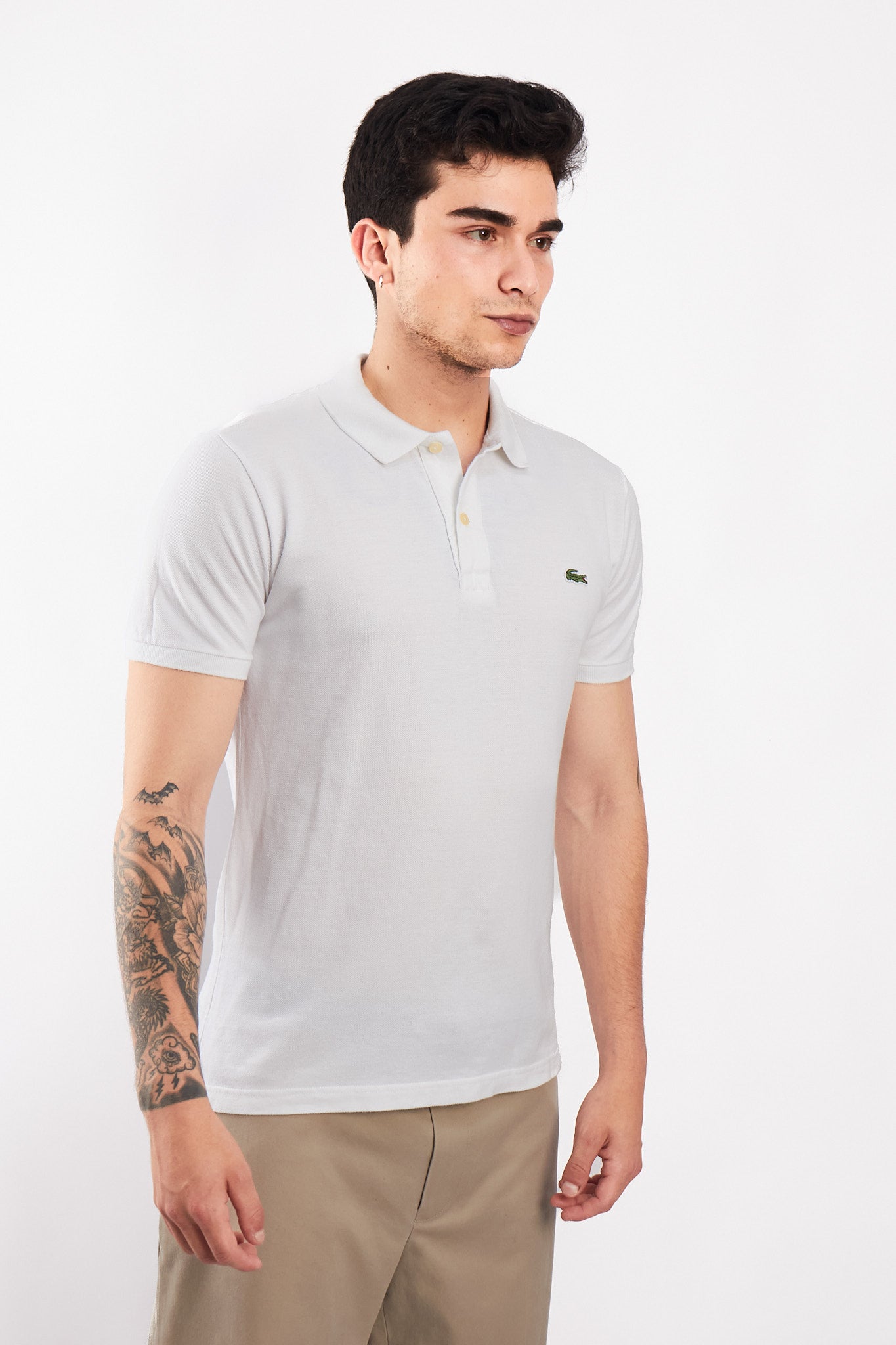 2000 Lacoste White Polo Shirt (M)
