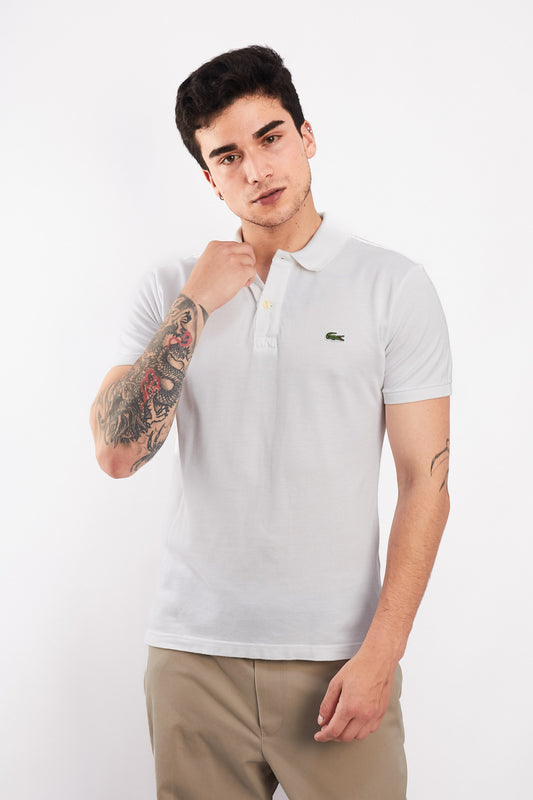2000 Lacoste White Polo Shirt (M)