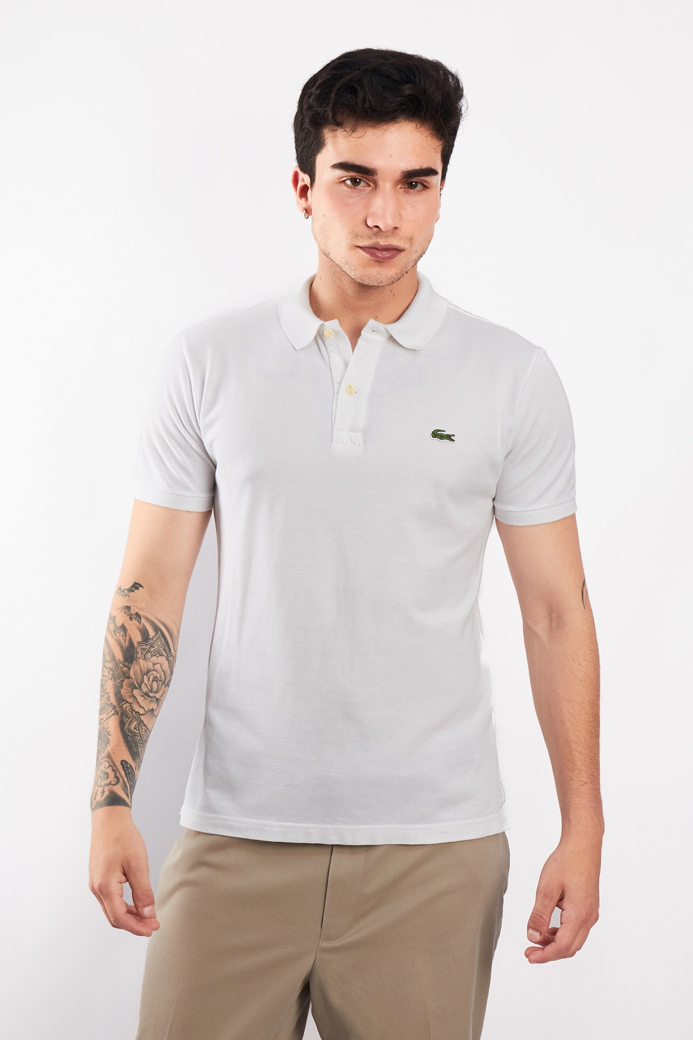 2000 Lacoste White Polo Shirt (M)