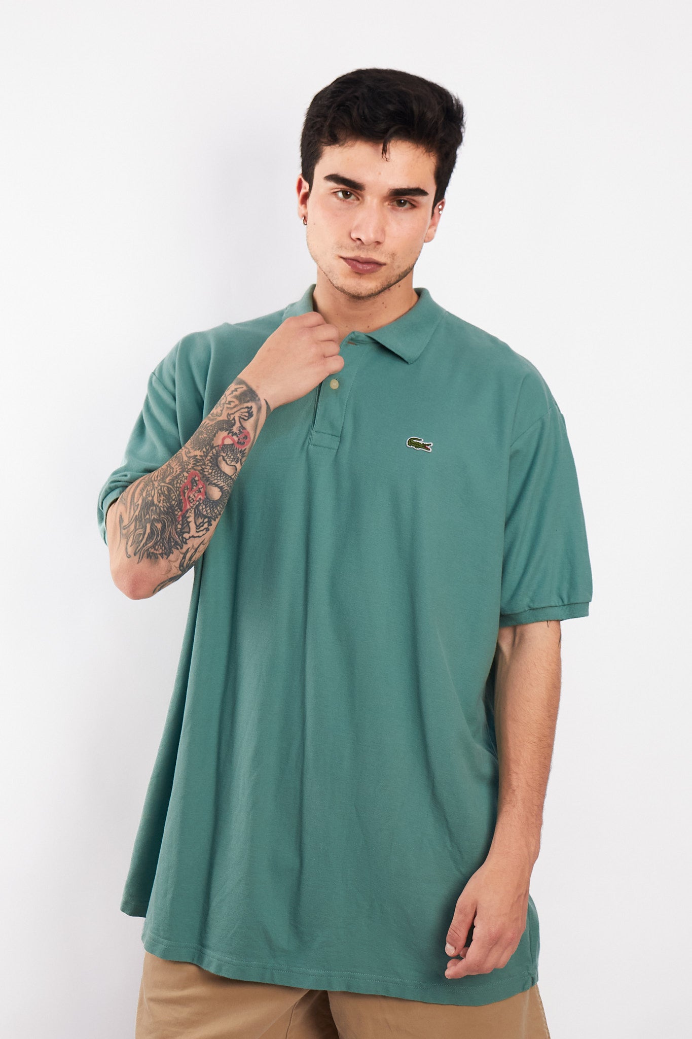 2000 Lacoste Pastel Green Polo Shirt (XL)