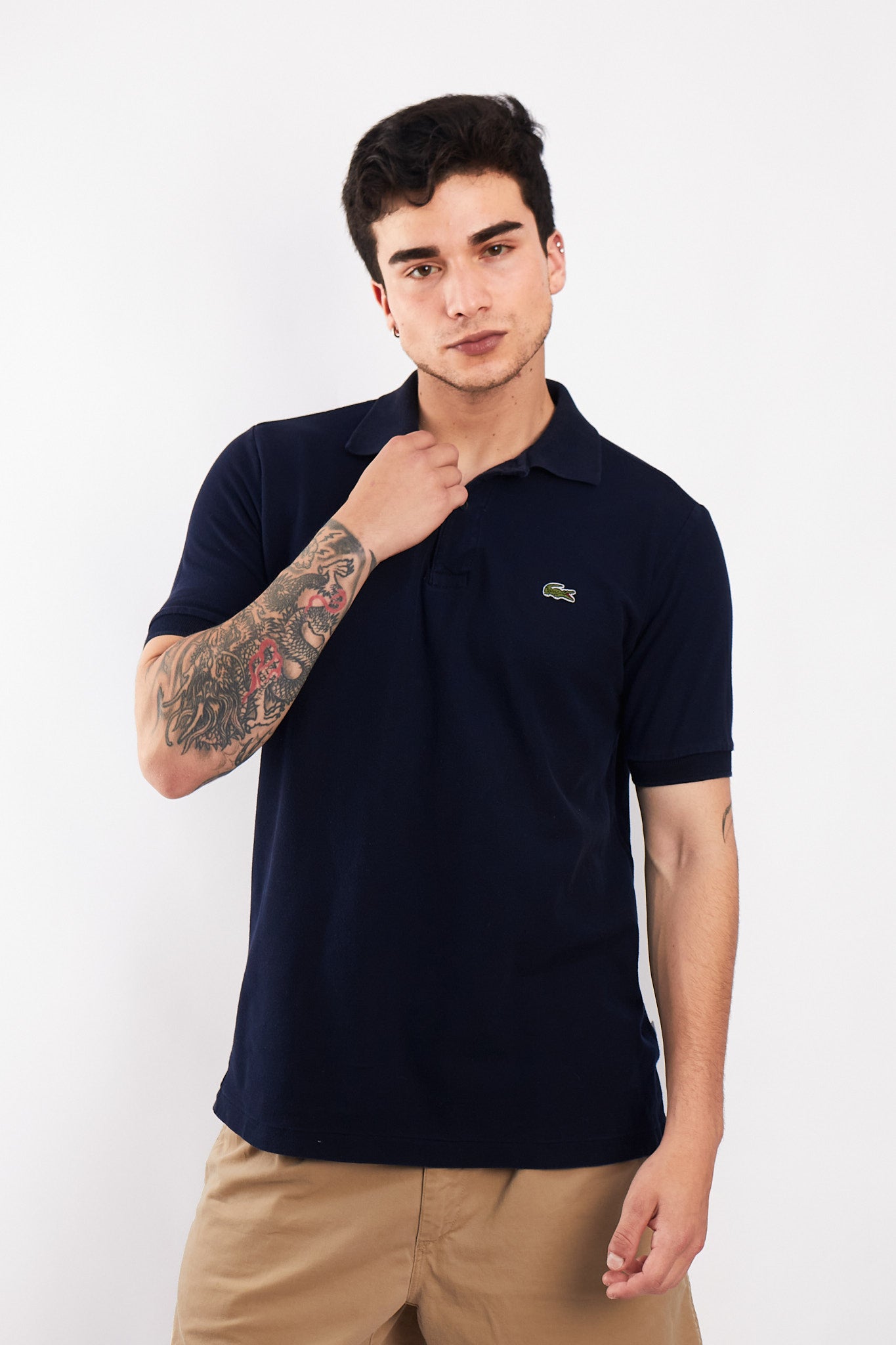 2000 Lacoste Navy Polo Shirt (M)