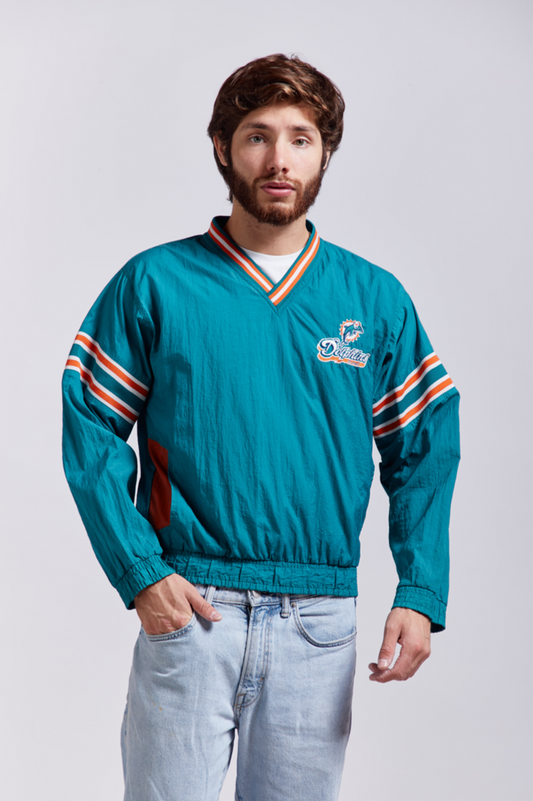 1990 NFL Miami Dolphins V neck Sweatshirt (S)
