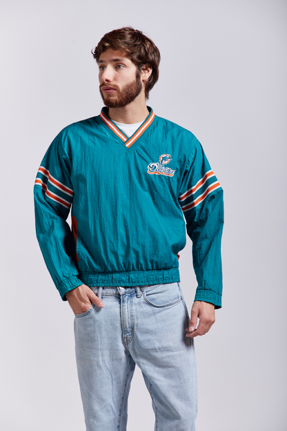 1990 NFL Miami Dolphins V neck Sweatshirt (S)