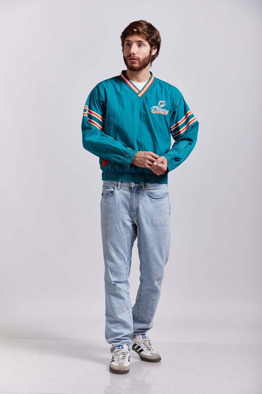 1990 NFL Miami Dolphins V neck Sweatshirt (S)
