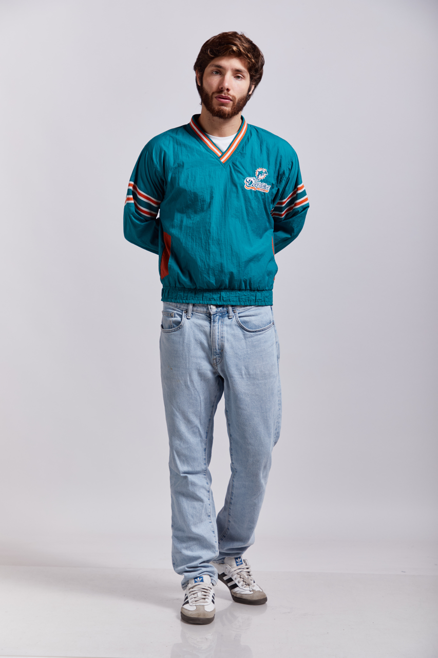 1990 NFL Miami Dolphins V neck Sweatshirt (S)
