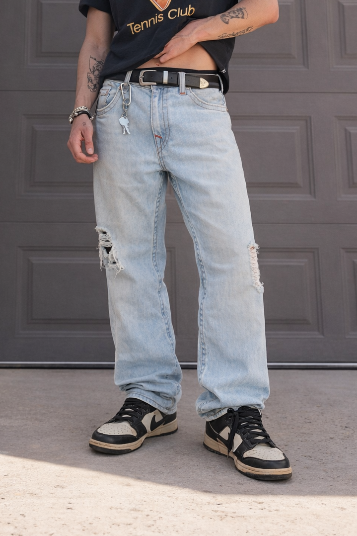 Vintage True Religion Light Sky Washed Straight Jean (34)
