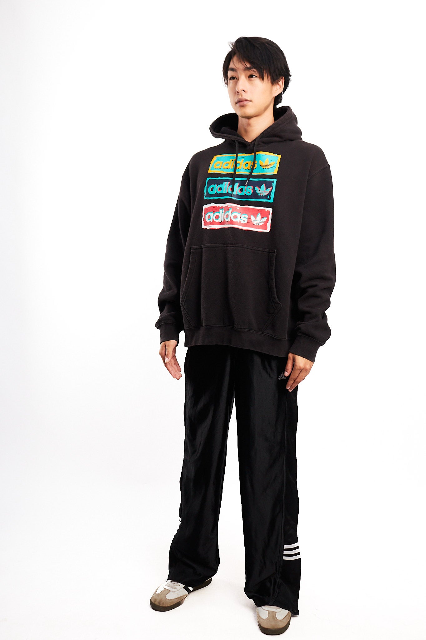 2020 Adidas Black Big Logo Hoodie (M)