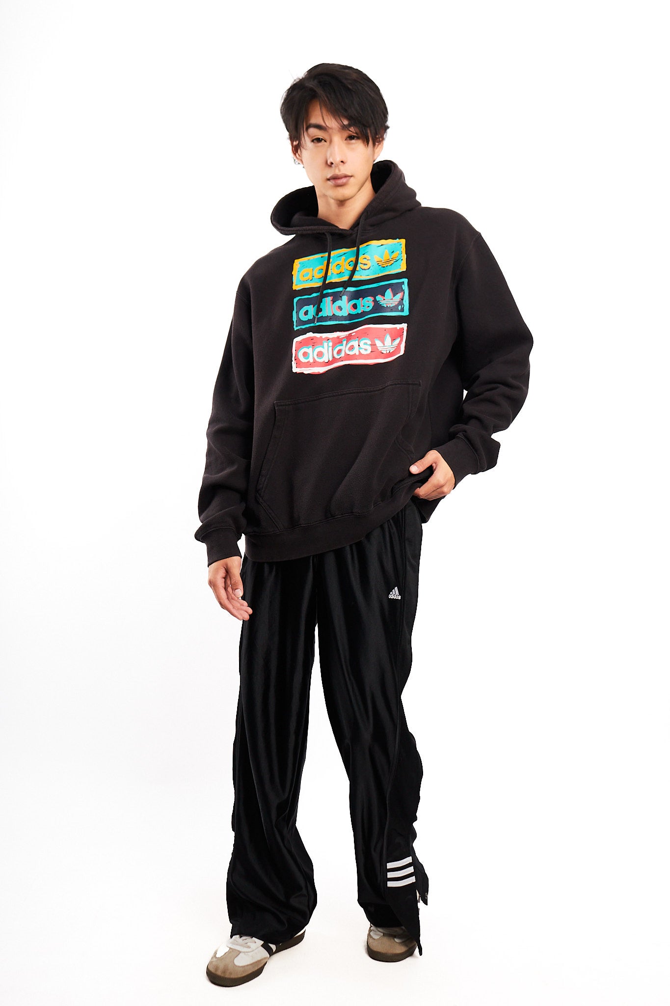 2020 Adidas Black Big Logo Hoodie (M)