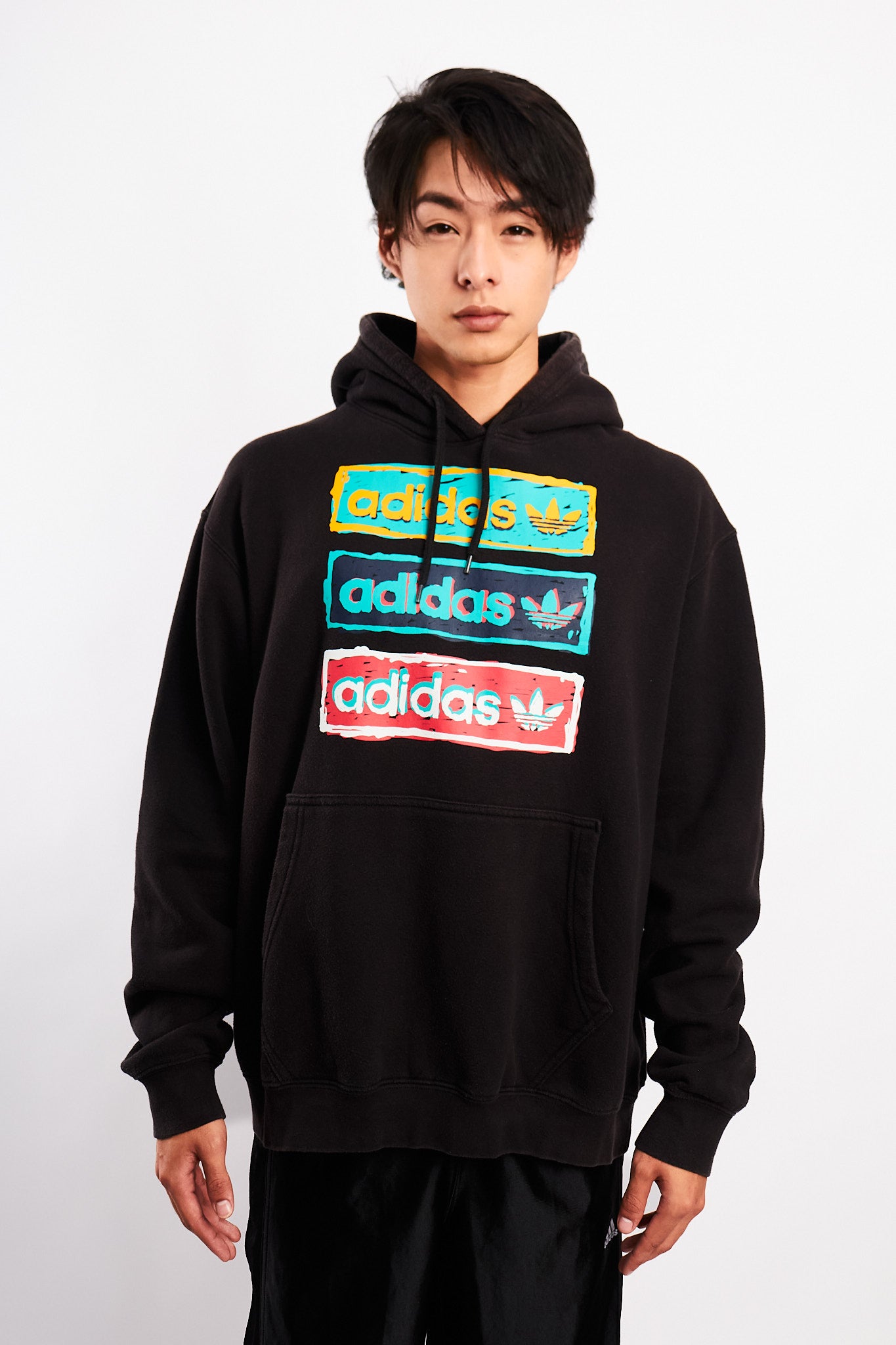 2020 Adidas Black Big Logo Hoodie (M)