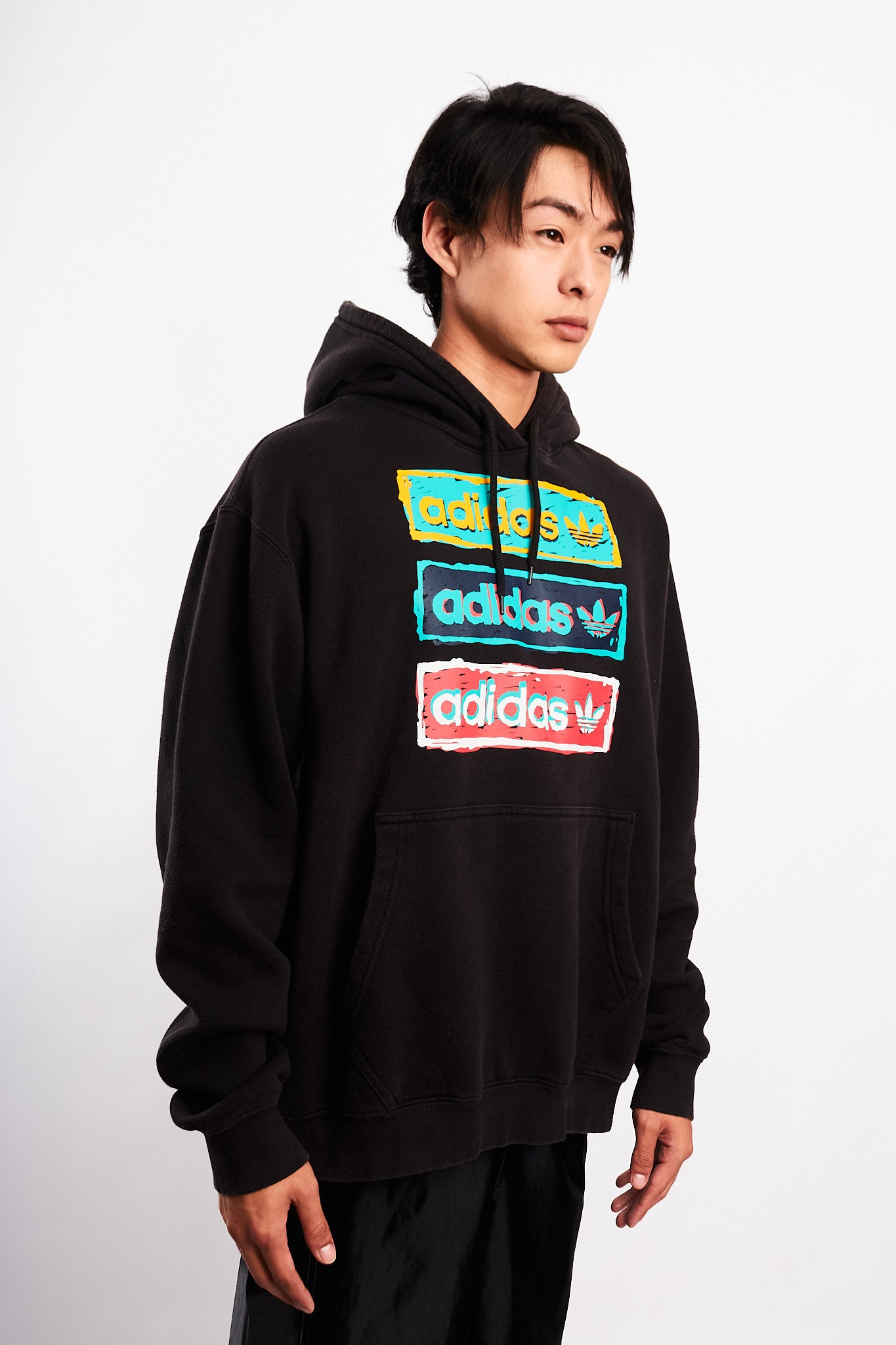 2020 Adidas Black Big Logo Hoodie (M)