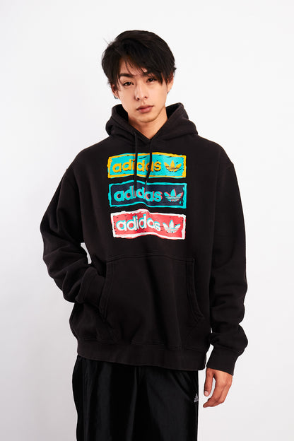 2020 Adidas Black Big Logo Hoodie (M)