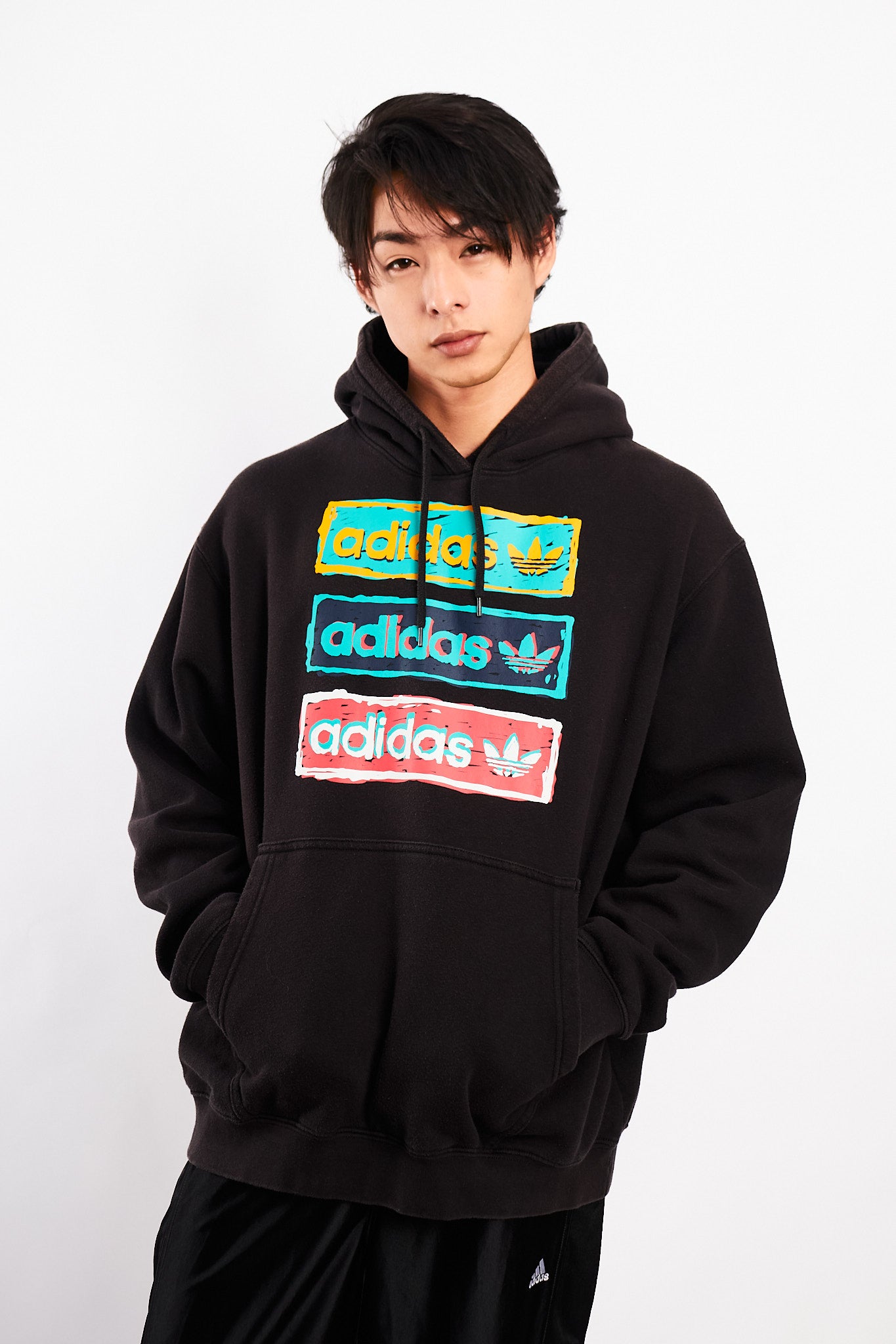 2020 Adidas Black Big Logo Hoodie (M)