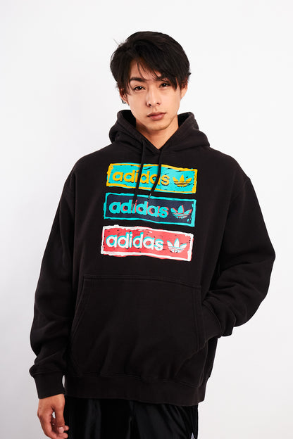 2020 Adidas Black Big Logo Hoodie (M)