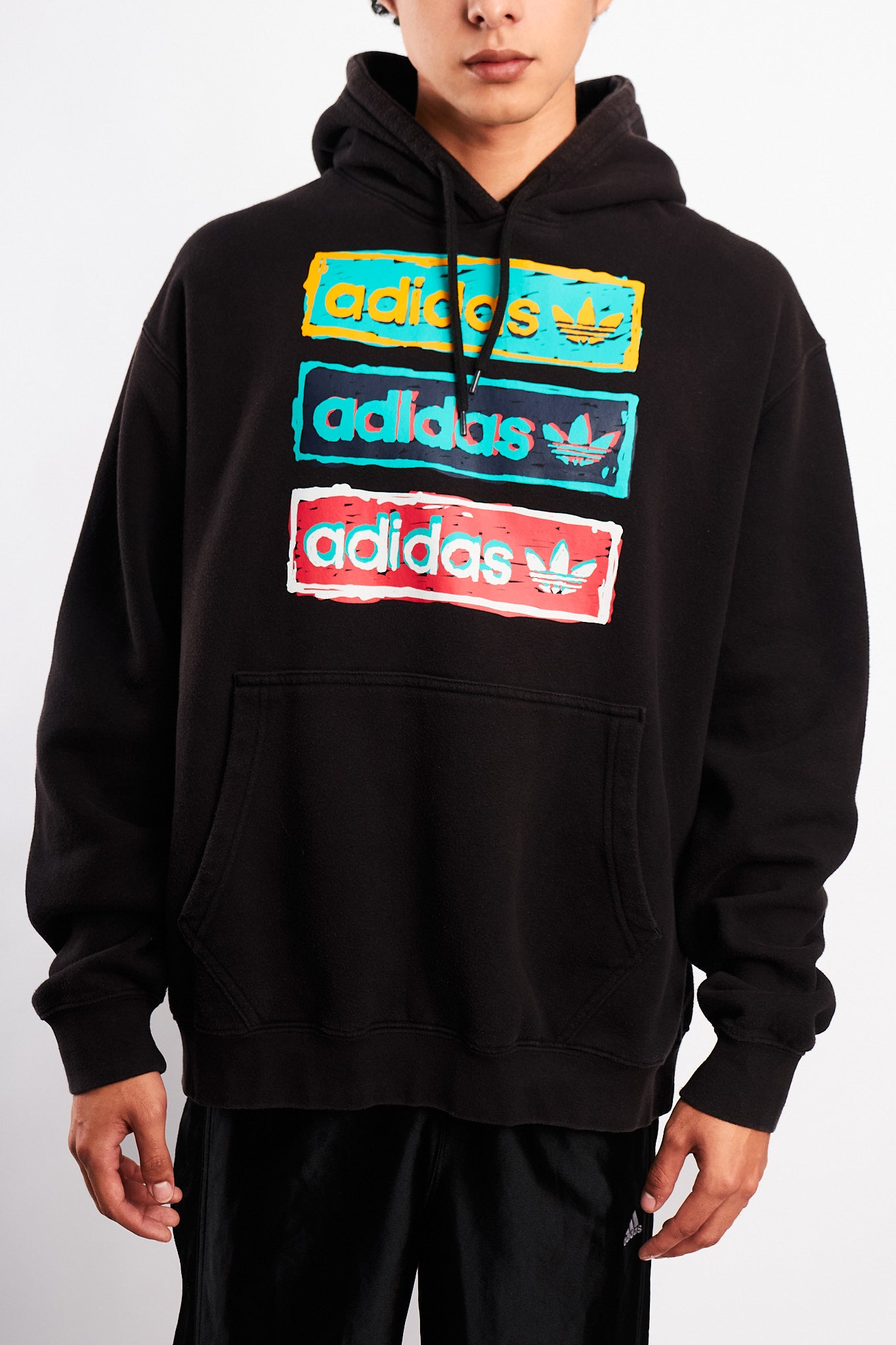 2020 Adidas Black Big Logo Hoodie (M)