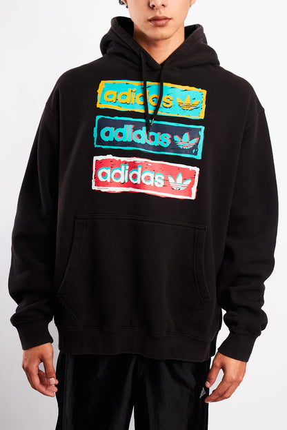 2020 Adidas Black Big Logo Hoodie (M)