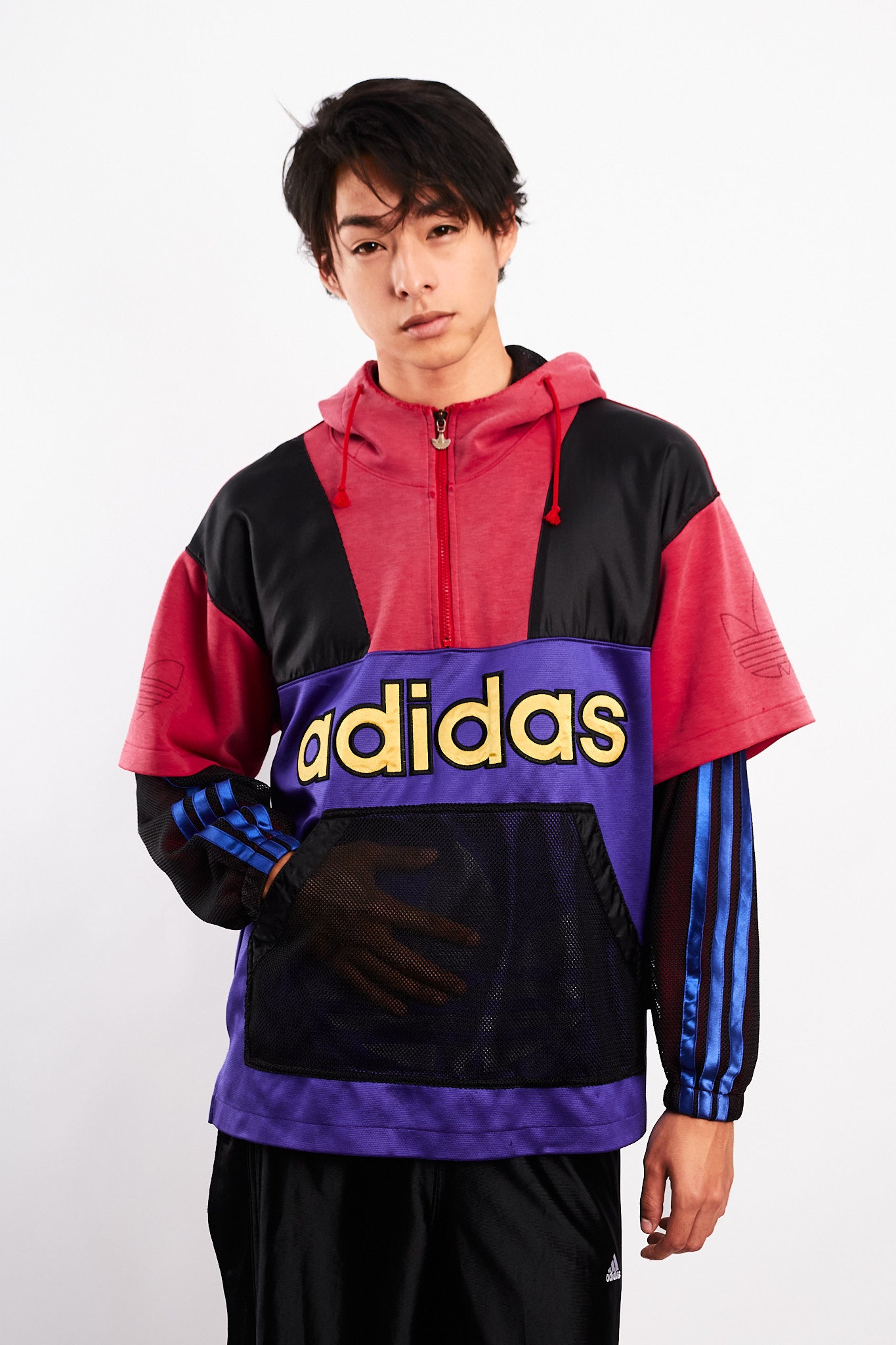 1990s Vintage Adidas x Descente Big Logo Mesh Jacket (M/L)