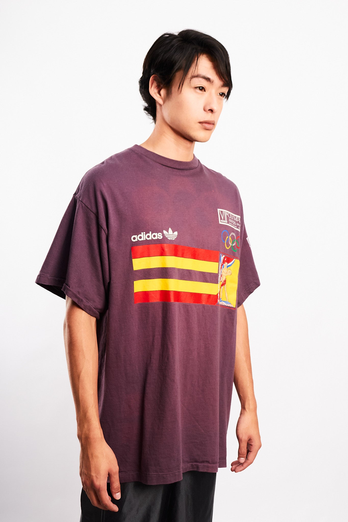 1976 Vintage Adidas Montreal Olympics Game Distressed T-shirt (M/L)