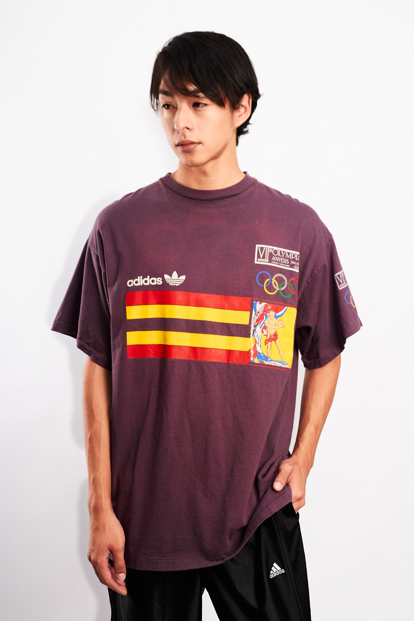 1976 Vintage Adidas Montreal Olympics Game Distressed T-shirt (M/L)