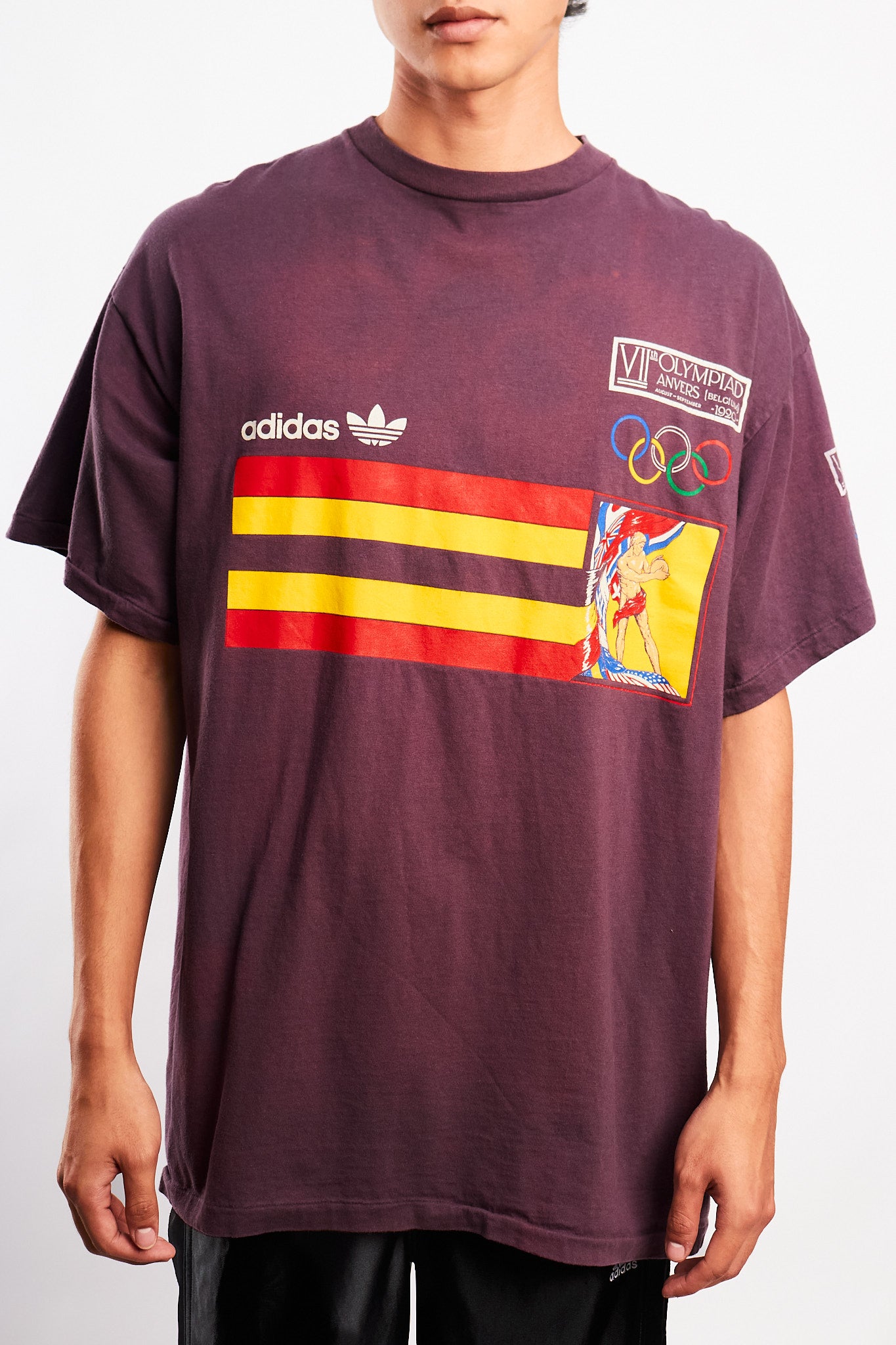1976 Vintage Adidas Montreal Olympics Game Distressed T-shirt (M/L)
