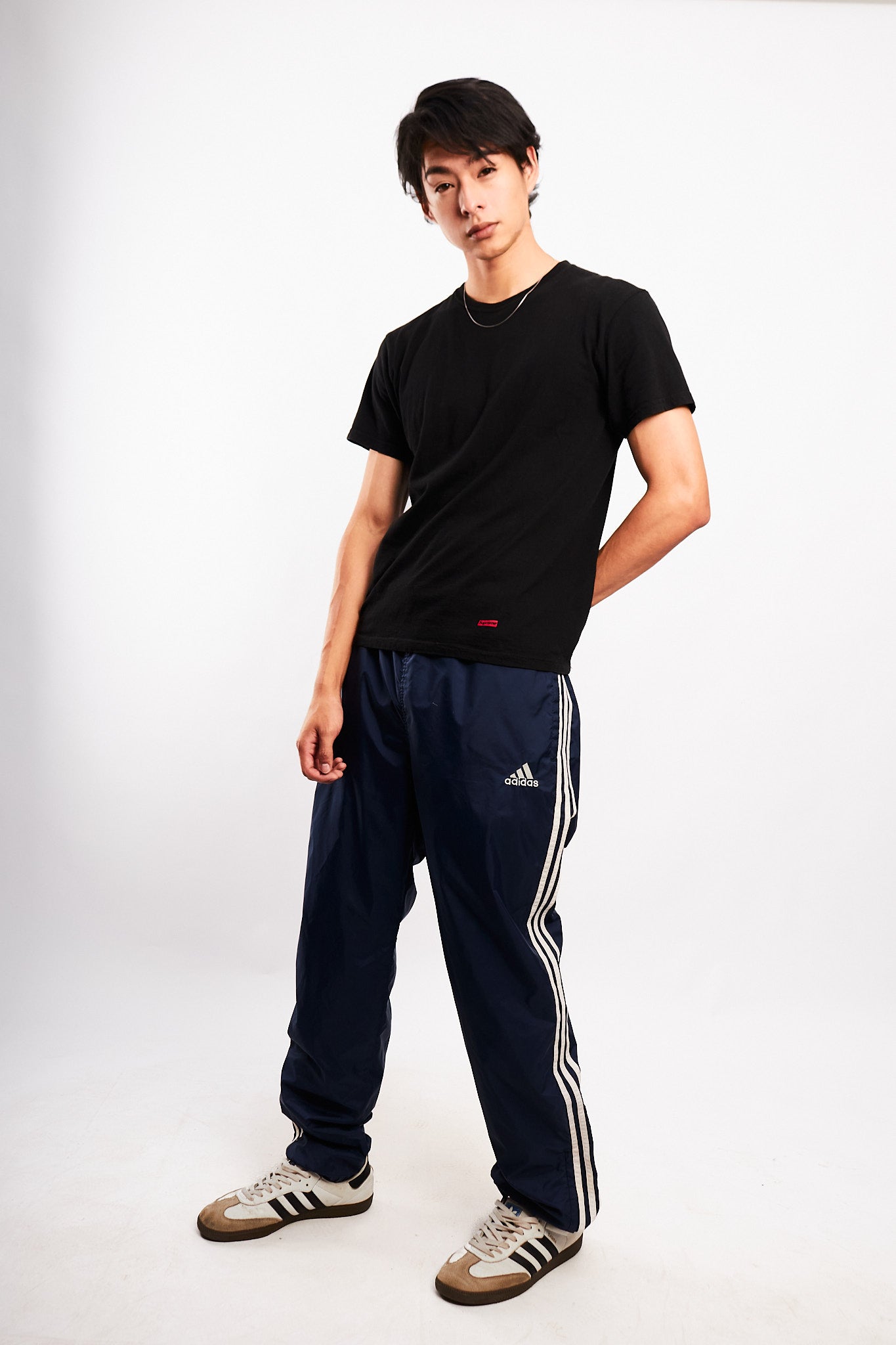 2000s Vintage Adidas Navy Track Pant (S/M)