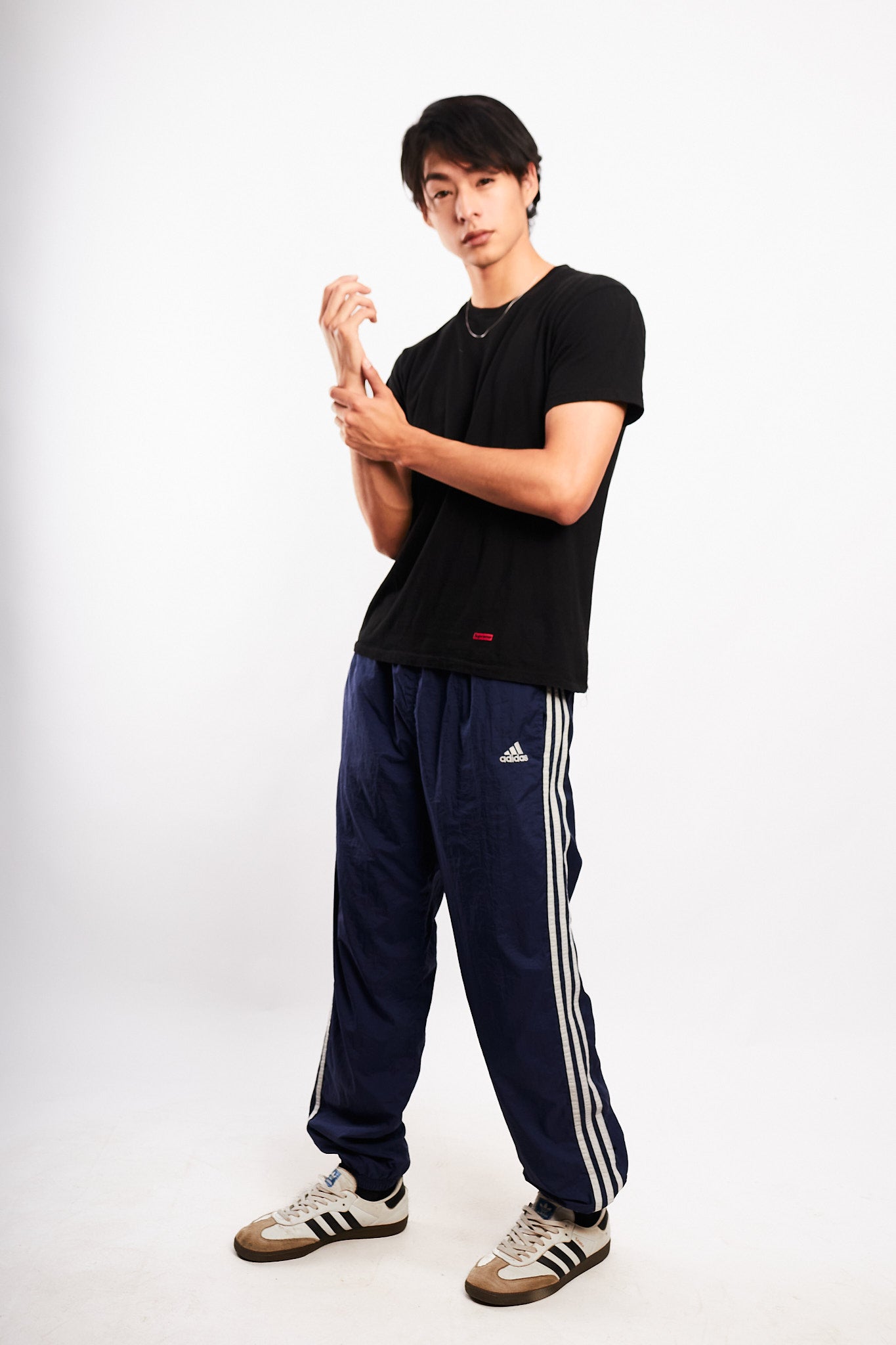 2000s Vintage Adidas Navy Track Pant  (S/M)