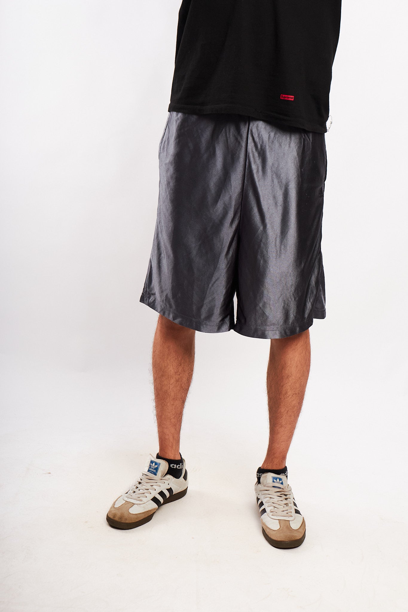 2000 Adidas Gray Satin Short (L/XL)