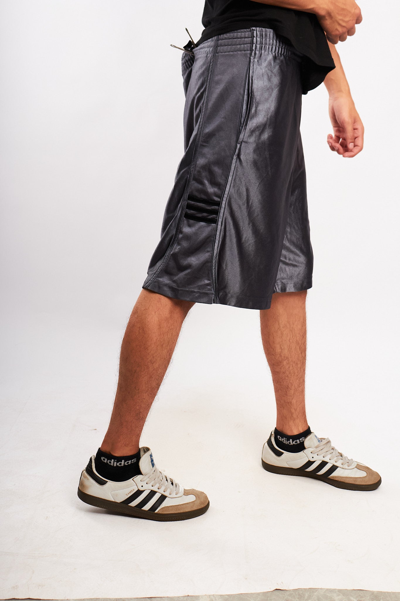 2000 Adidas Gray Satin Short (L/XL)