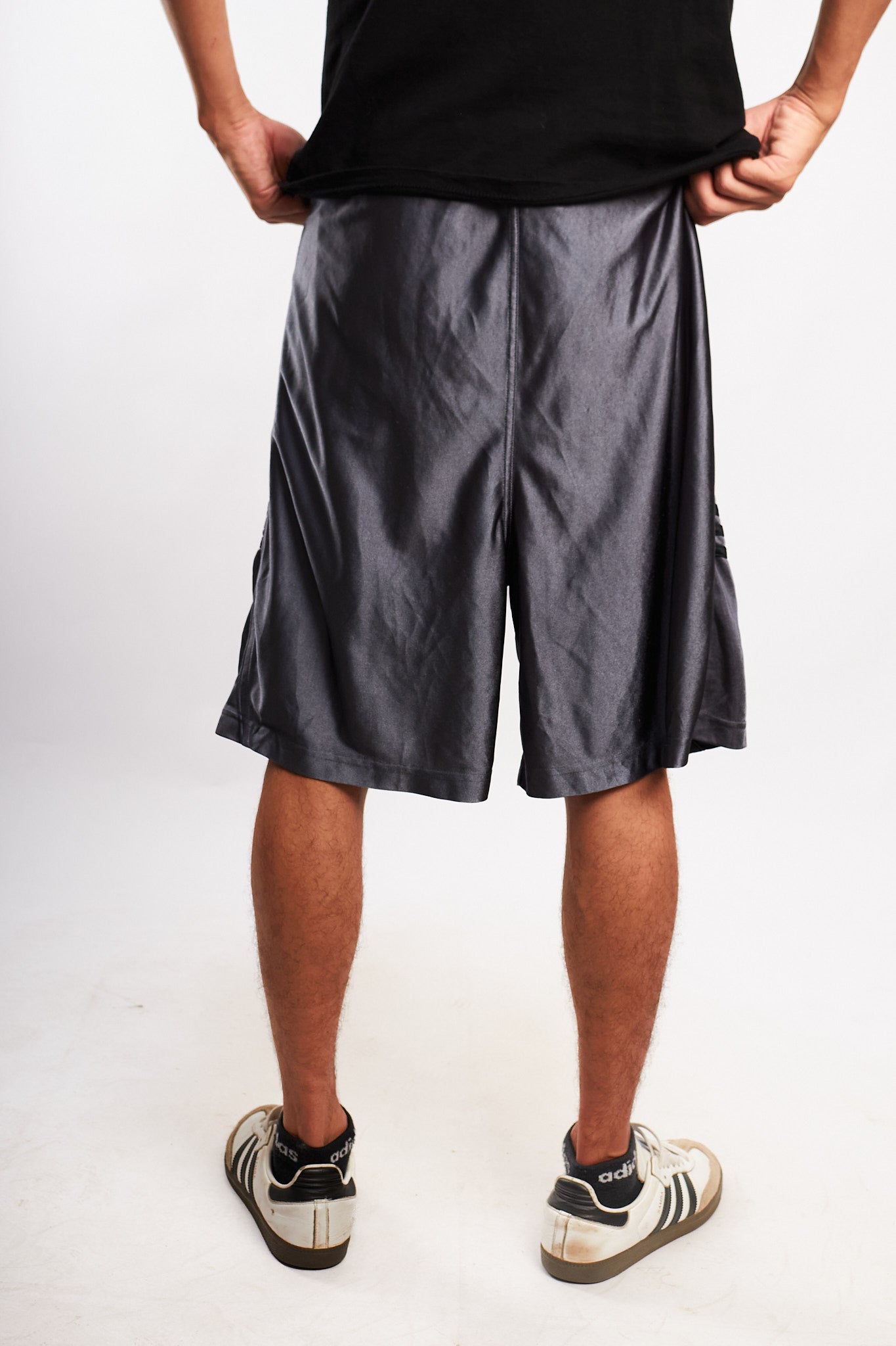 2000 Adidas Gray Satin Short (L/XL)