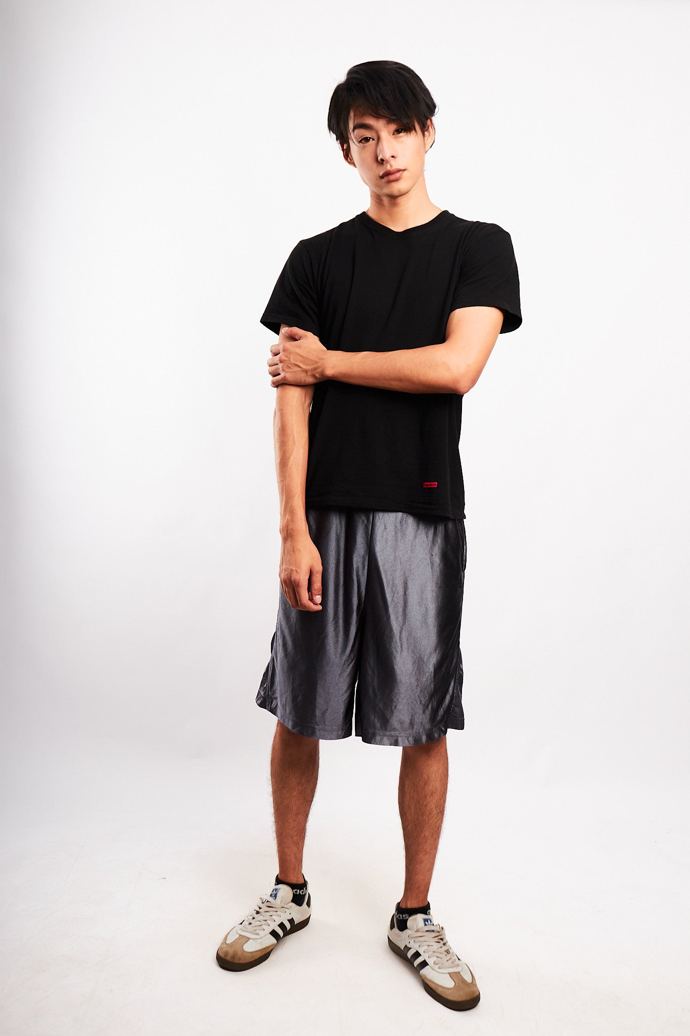2000 Adidas Gray Satin Short (L/XL)