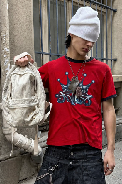 Y2K Vintage JNCO Crown Logo Graphic T-shirt (M)