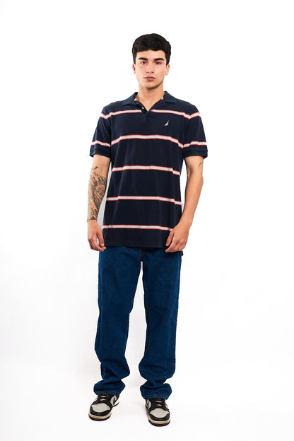 2000 Nautica Striped Polo Shirt (M/L)