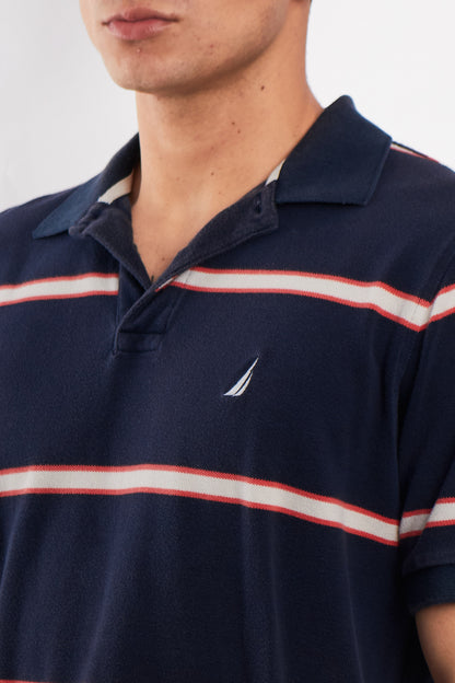 2000 Nautica Striped Polo Shirt (M/L)