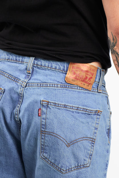 2019 Levi's Washed Blue 505 Regular Straight Jean (32)