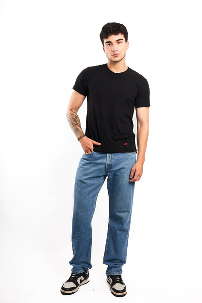 2007 Levi's Sky Blue 505 Regular Straight Fit Jean (32)