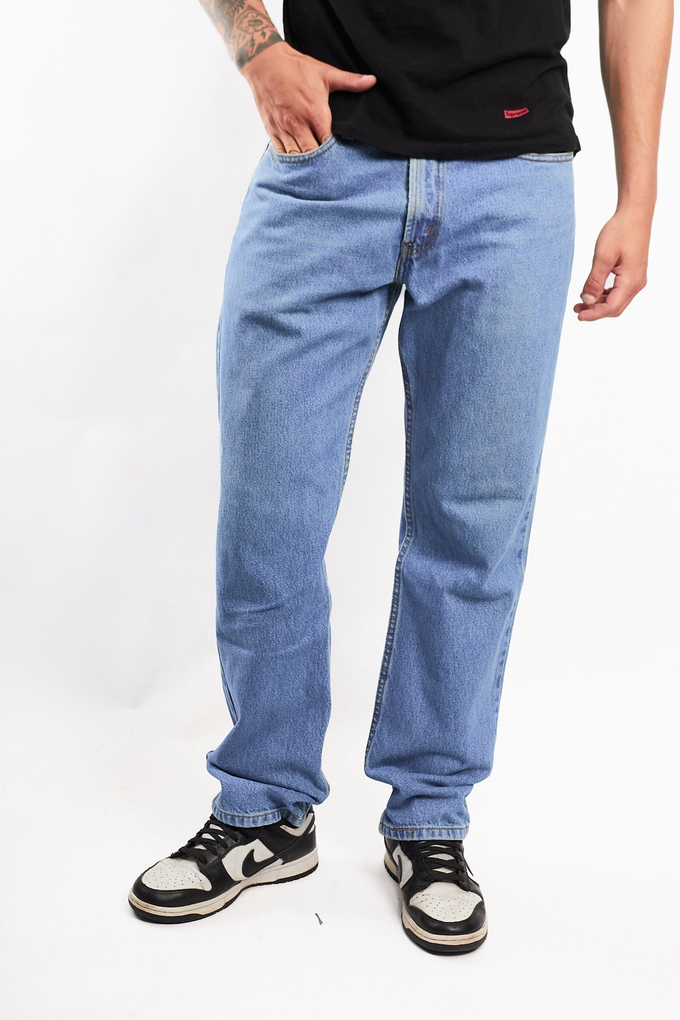 2007 Levi's Sky Blue 505 Regular Straight Fit Jean (32)