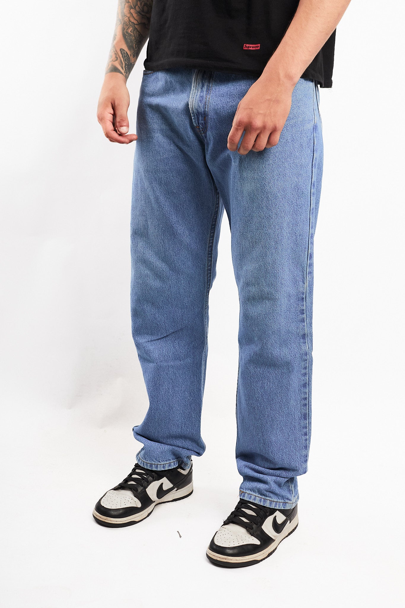 2007 Levi's Sky Blue 505 Regular Straight Fit Jean (32)