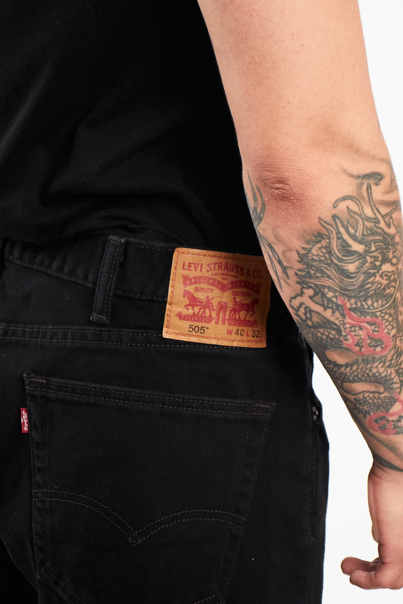 2017 Levi's Black 505 Classic Fit Jean (36)