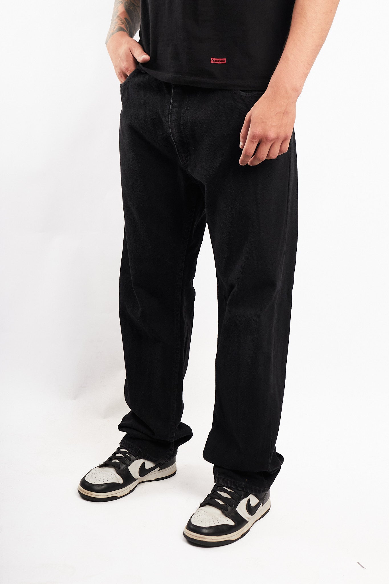 2015 Levi's Black 505 Regular Straight Jean (34)